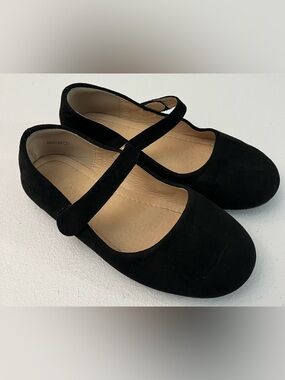 Girls' Black Mary Jane Dress Shoes with Comfort Strap